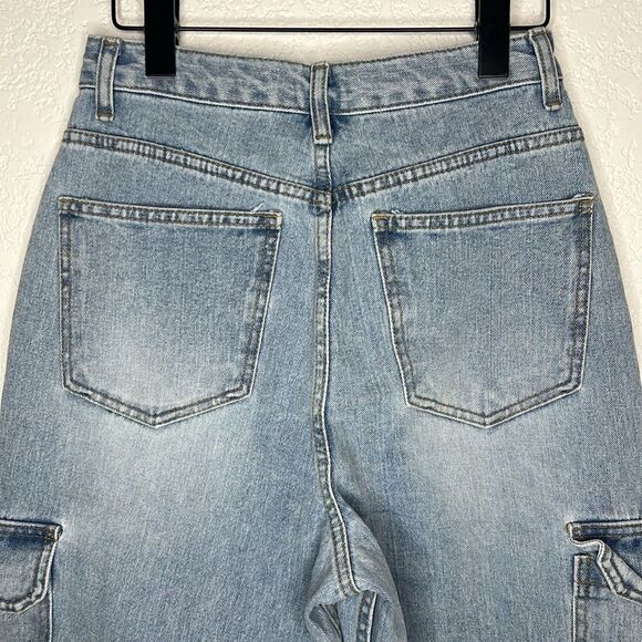 NWT The Frankie Shop KAI CARGO DENIM PANTS - Worn Wash - Small - Picture 8 of 16